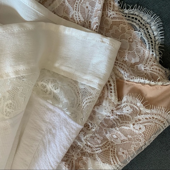 For Love & Lemons White Lace Tie Strap Dress M - Picture 5 of 6